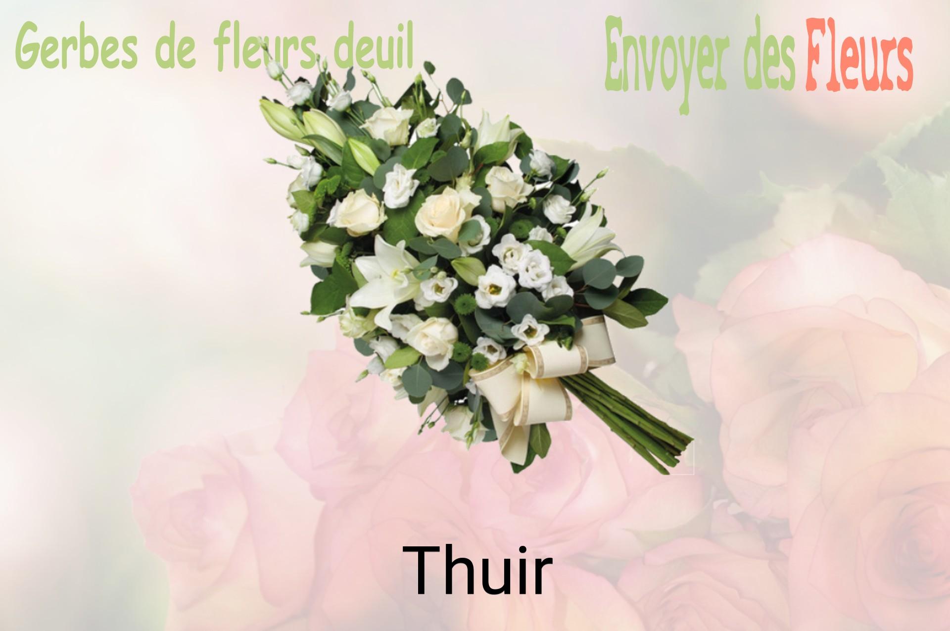 Gerbe de fleurs de deuil livrée à Thuir